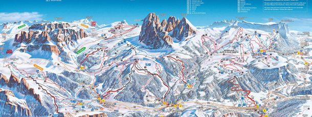 Information about the ski resort Val Gardena Gröden (Dolomites)