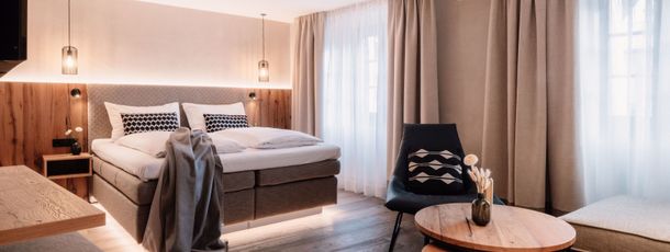 63 Zimmer und Suiten gibt es im Hotel Johann in Schladming.
