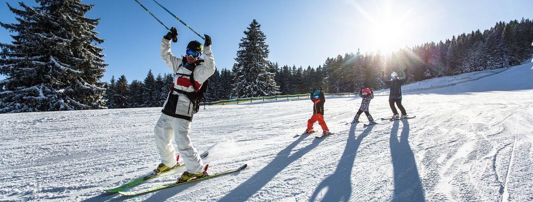 Vier Skigebiete bieten im Tannheimer Tal Pistenspaß für die ganze Familie