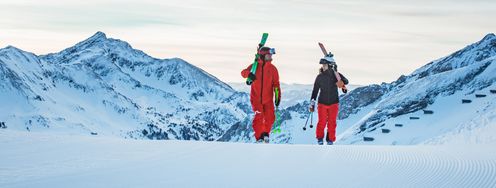 Zu Fuß ohne Anfahrt auf die Piste - in Obertauern kein Problem