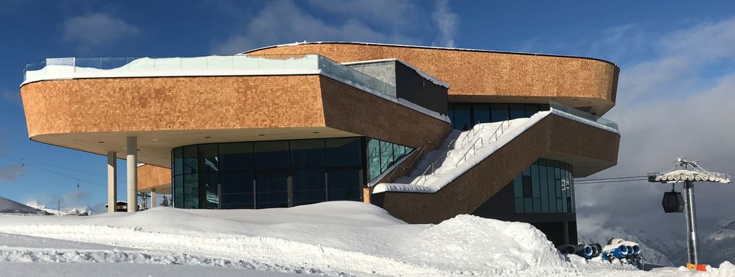 Das neue Restaurant an der Bergstation der Spieljochbahn.