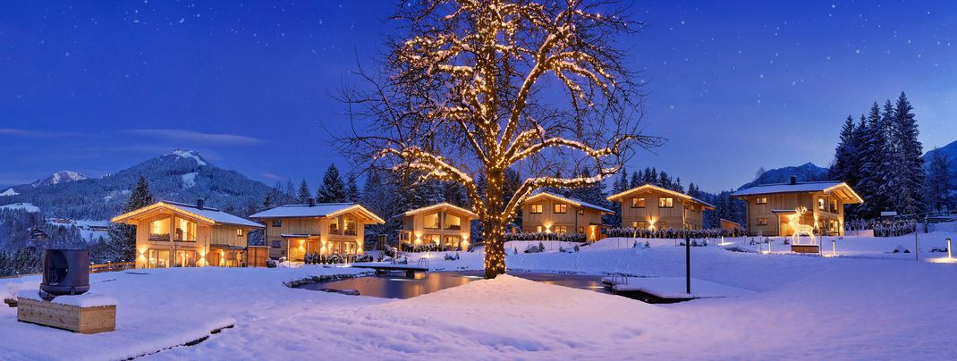 Urlaubsglück im Schnee im Hotel Chalets Grosslehen