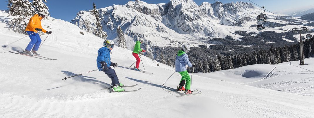 Fast die Hälfte der Pisten sind blau markiert, perfekt für Familien.