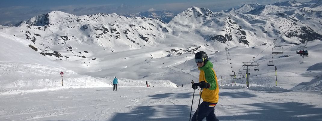 Abfahrt vom Übergangsjoch vom Teilgebiet Zell am Ziller hinüber nach Gerlos