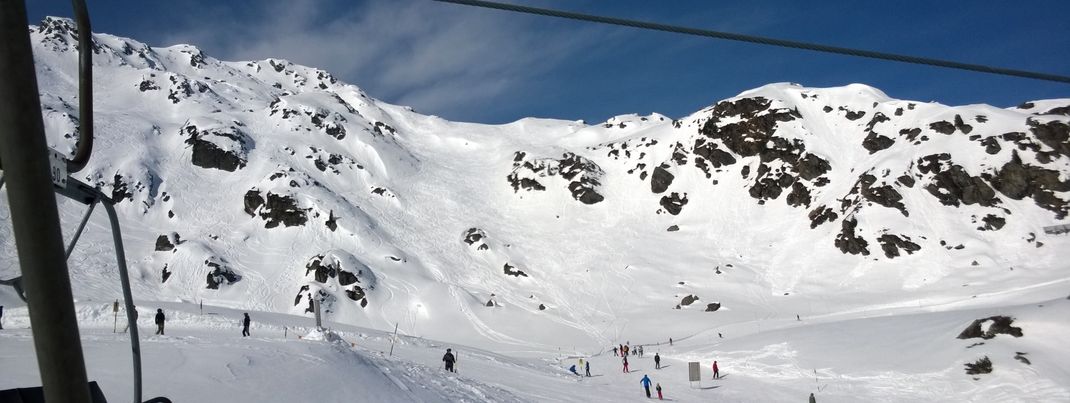 Zwischen Krimmlalm und Übergangsjoch finden sich immer wider schöne Tiefschneehänge