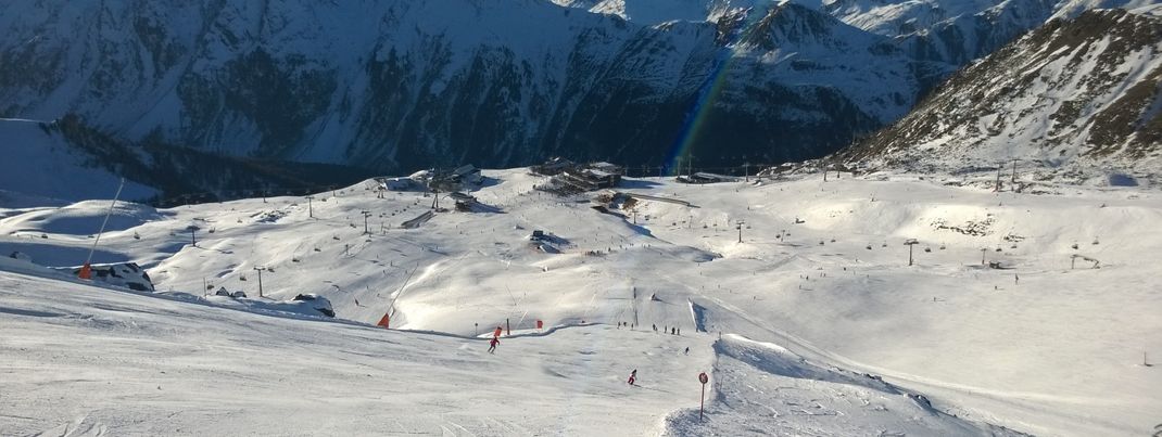 Schöner Carving-Hang: Die rote Piste Nr. 10 zurück zur Idalp