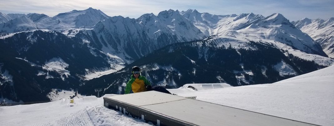 Eine der Boxes im Snowpark Gerlos