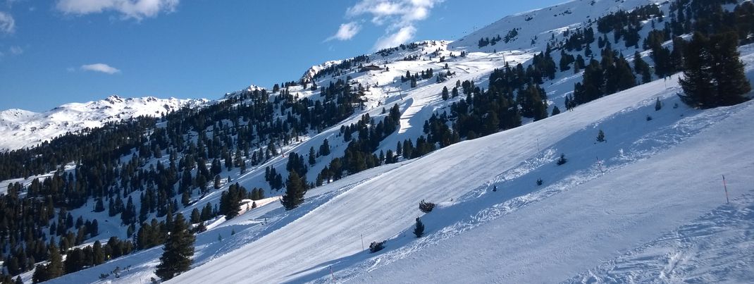 Schön zum Carven: Die Pisten zwischen Rosenalm und Karspitz!