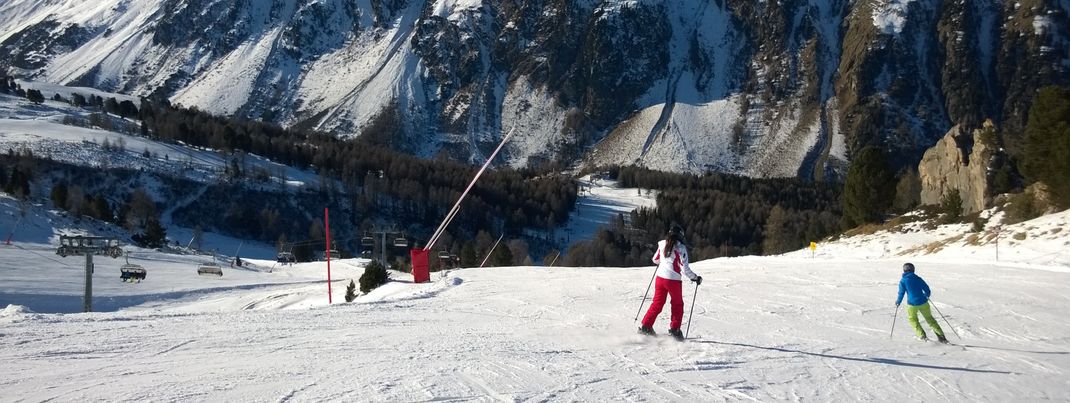 Piste Nr. 31 hinunter zur Paznauner Thaya