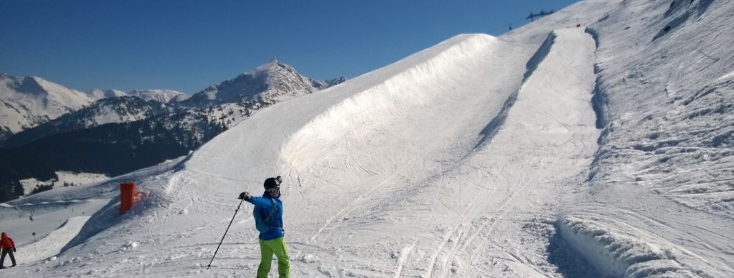 Die Halfpipe am Snowpark Alpbachtal an der Brandegg Abfahrt verspricht viel Spaß!