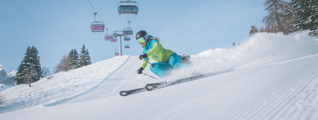 Schneesicherheit und top-präparierte Pisten in Ladurns.