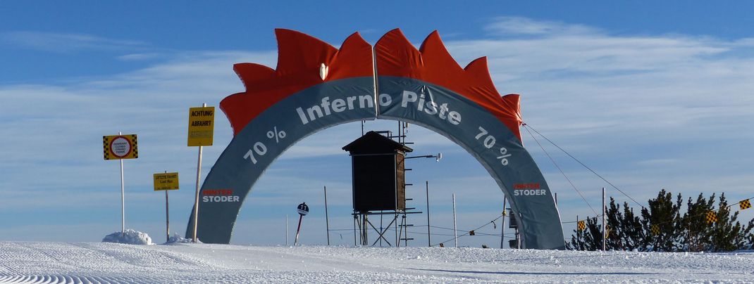 Die Inferno-Piste zählt zu den Highlights im Skigebiet