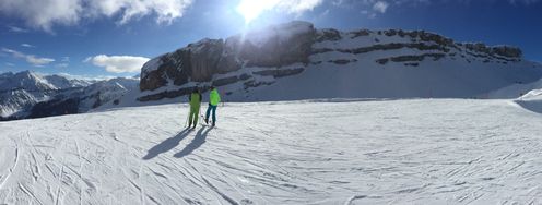 Piste mit Aussicht - der markante Ifen ist ein echter Eyecatcher!