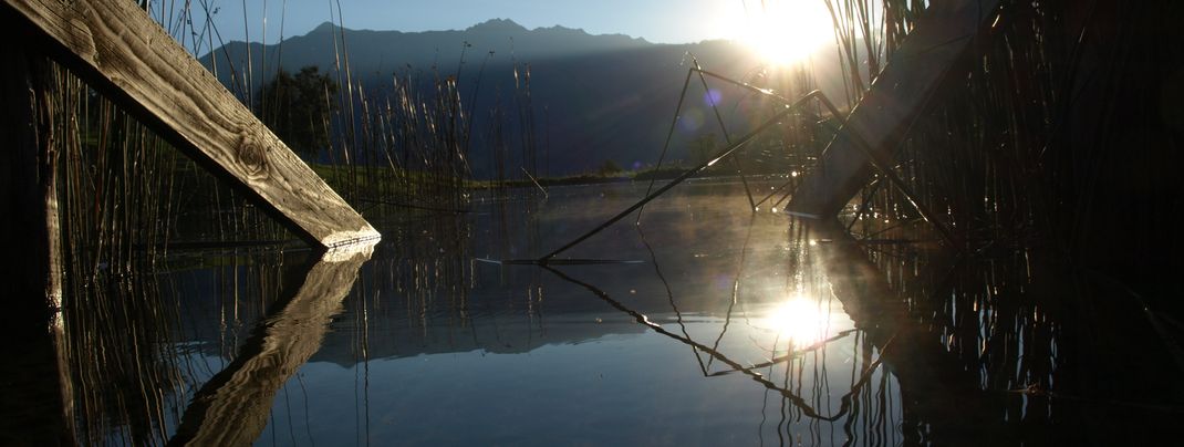 Sonnenaufgang an unserem privaten See