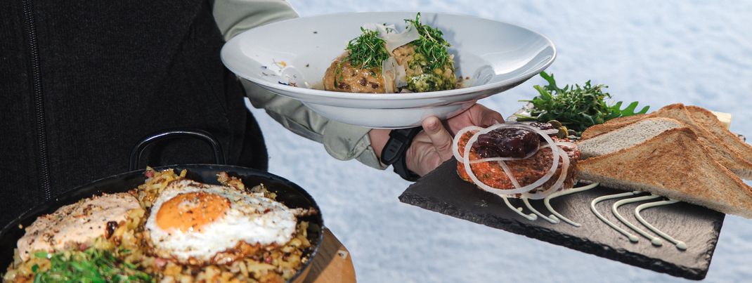 Leckeres Hütten-Essen im Vermala Wirt