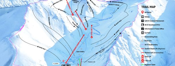 Pistenplan Skigebiet Porters
