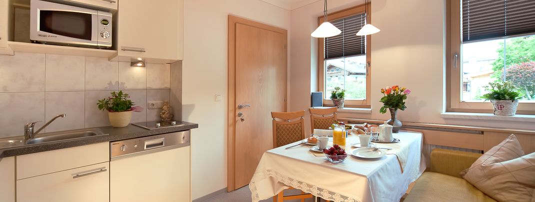 Wohnküche des Apartment Typ A
