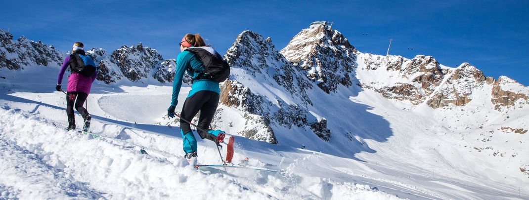 Tourengehen im gesicherten Skiraum kannst du am Pitztaler Gletscher.