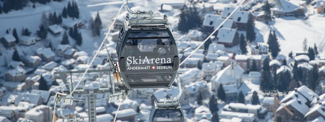 Die SkiArena Andermatt-Sedrun bietet 120 Pistenkilometer in sämtlichen Schwierigkeitsstufen.