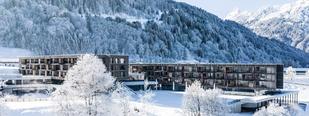 Das Falkensteiner Hotel Montafon liegt direkt am Erlebnisberg Golm.