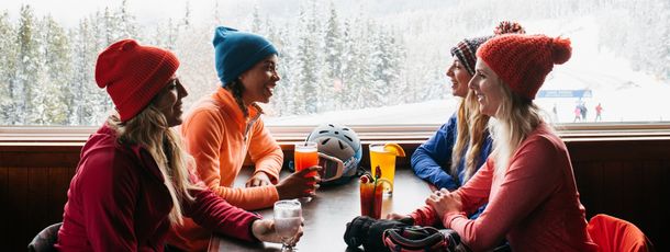 Tolle Kulisse am Caribout Chalet.