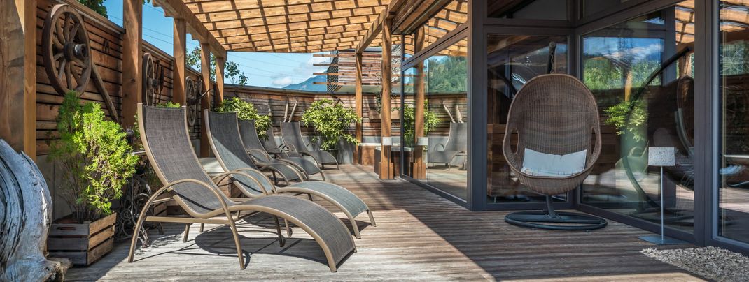 Sonnenterrasse Wellnessbereich