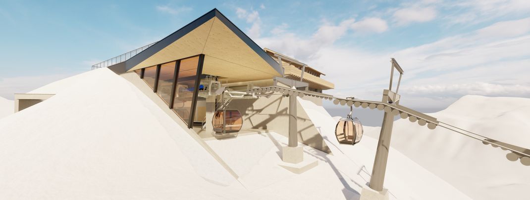 At Zugerberg, the old double chairlift is being replaced by a 10-seater gondola lift.