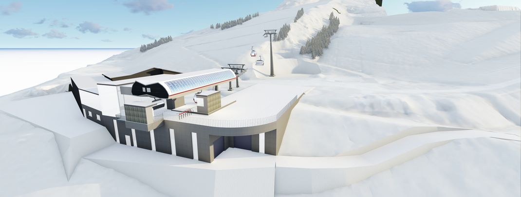 So soll die Talstation der neuen Kombibahn an der Bergeralm aussehen.