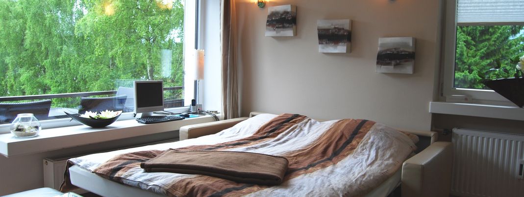 zusätzlichen Doppelbett im Wohnzimmer