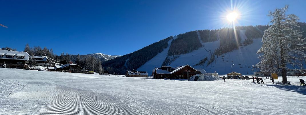 Dreh- und Angelpunkt des Skigebiets sind die Hutterer Böden.