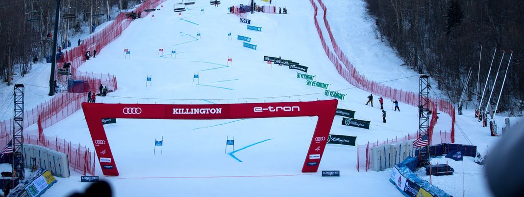 Riesenslalom und Slalom stehen für die Damen im Skigebiet Killington in Vermont auf dem Programm.