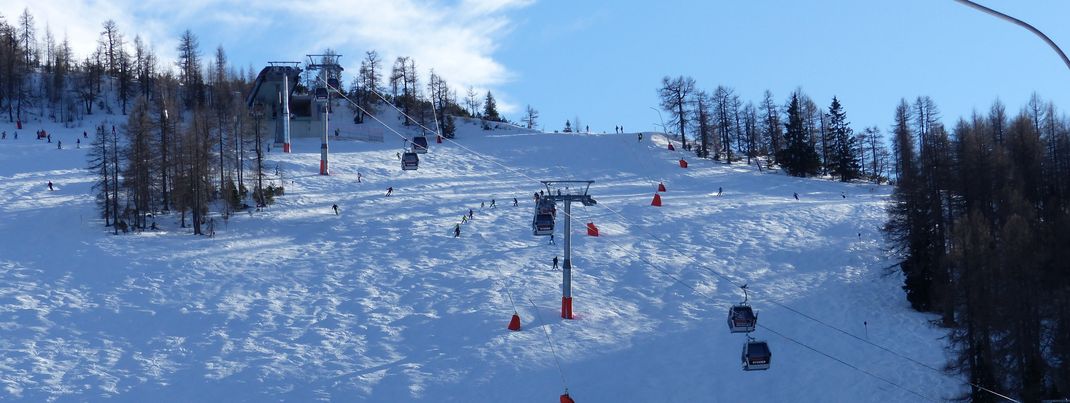 Die Familienabfahrt ist absoluten Skineulingen nicht zu empfehlen