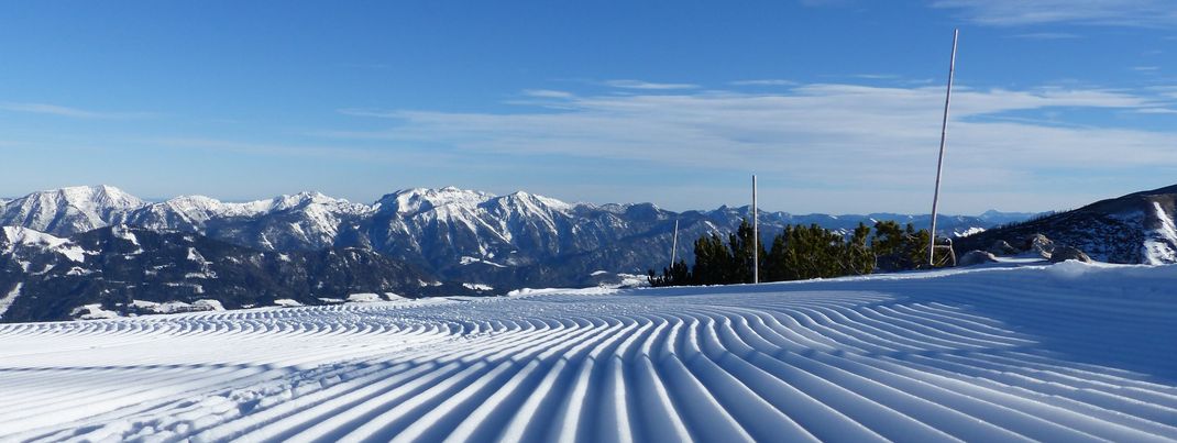 Dank seiner Lage bietet Hinterstoder gute Schneebedingungen