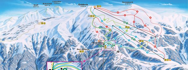 Pistenplan Goldeck