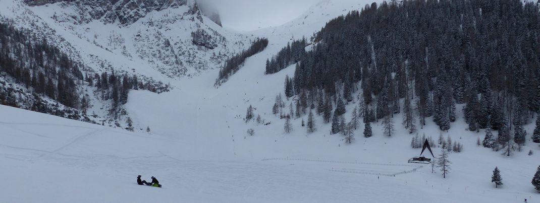 Der untere Teil der Piste 1 ist doch recht steil für Anfänger und Familien