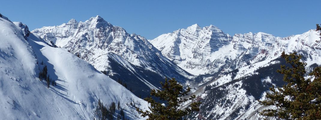 Die Maroon Bells und Pyramid Peak