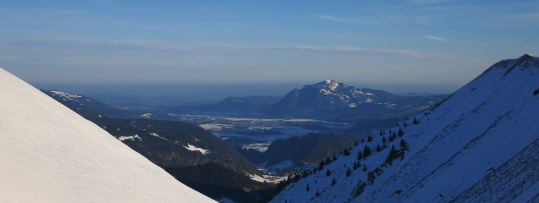 Durch das große Naturschutzgebiet ist das Freeride Areal begrenzt