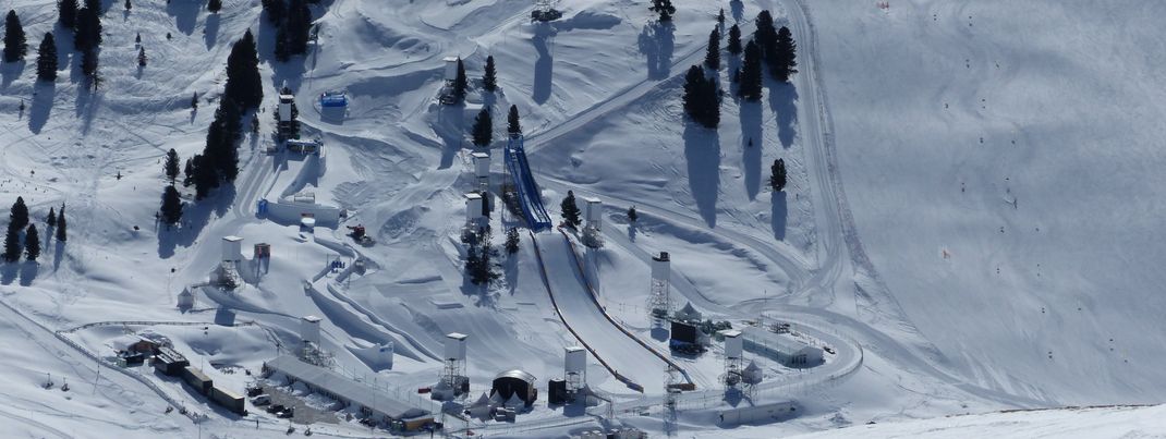 Das Gelände von Air & Style ist ein Blickfang in Kühtai