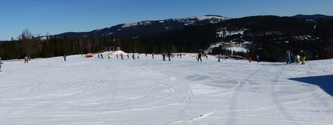 Extra breite Pisten finden Anfänger vor allem am Thurnhofhang (Piste H).