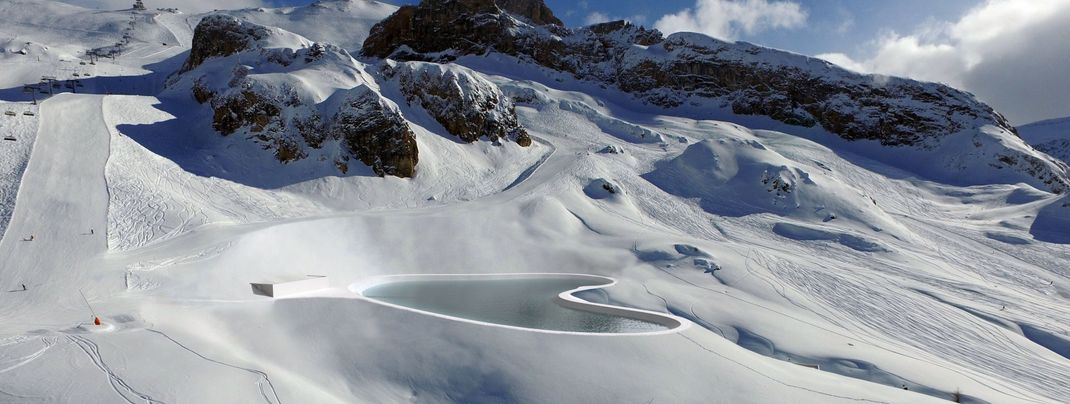 Starting in winter 2017/18, the new Viderböden reservoir will serve as main source of snowmaking for the Ischgl ski area.