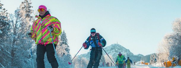 Je bunter, desto besser: Am Retro-Skitag können alle Looks aus den Kellern geholt werden.
