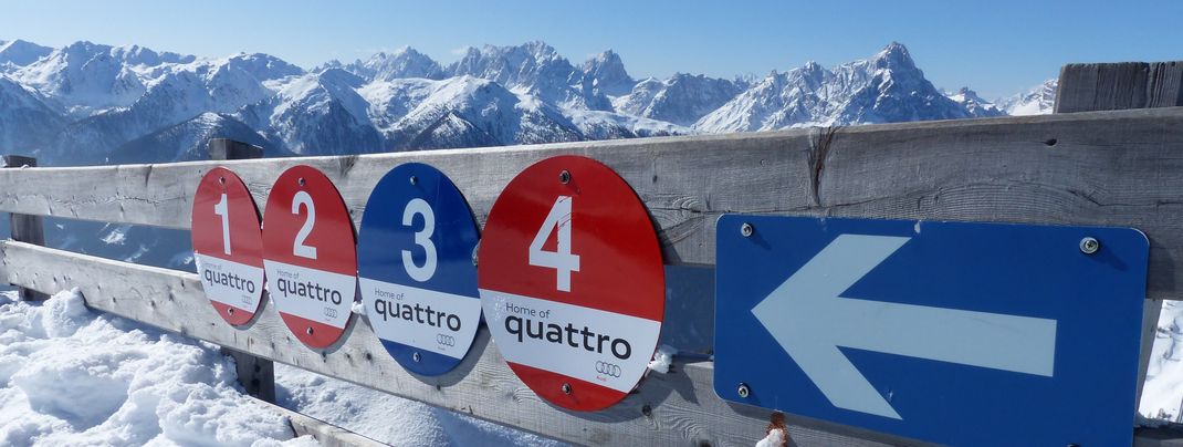 Alle Pisten werden deutlich und mit ihrem Schwierigkeitsgrad ausgewiesen und markiert