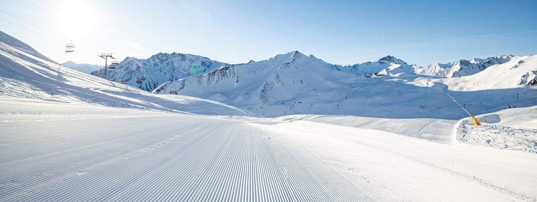 Perfekt präparierte Skipisten von Ende November bis anfang Mai.