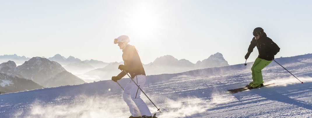 Perfekt präparierte Pisten und jede Menge Sonnenschein erwarten Skifahrer am Nassfeld.