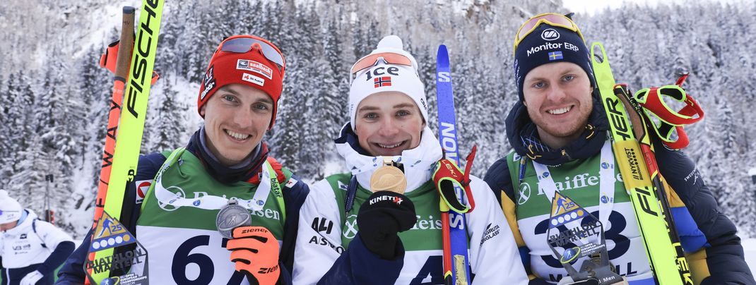 Gold für Dominator Isak Frey (NOR) vor Fredrik Mühlbacher (AUT) und Emily Nykvist (SWE).