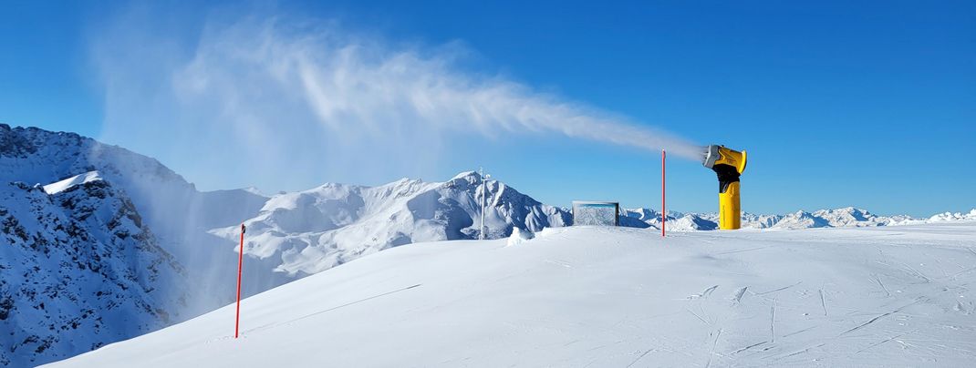 Das Skigebiet ist aufgrund seiner Lage äußerst schneesicher