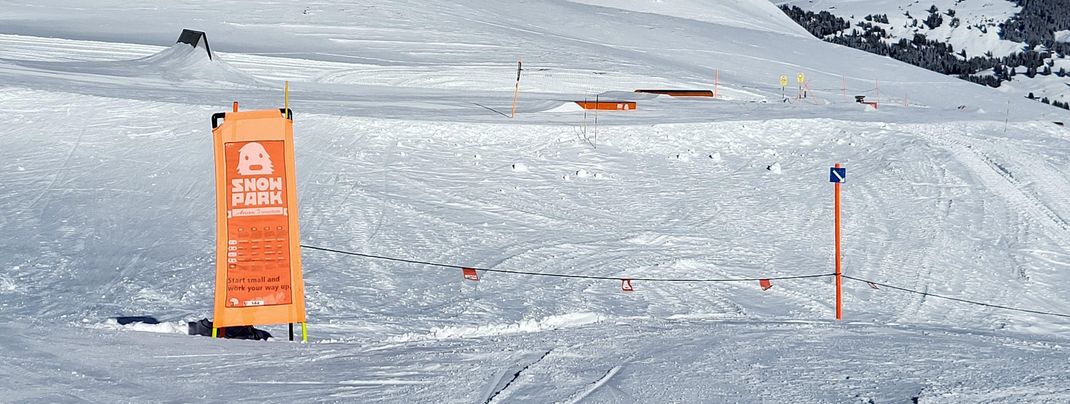 Am Stätzertäli in Lenzerheide befindet sich der Einstieg in einen der vier Snowpark