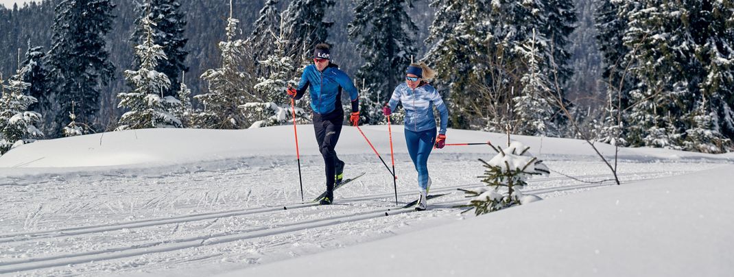 Das Fischer-Sortiment umfasst Skating-Ski, klassische Langlaufskier bis hin zu Skiroller für den Sommer.