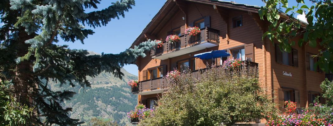 Ansicht auf das Chalet Soldanella