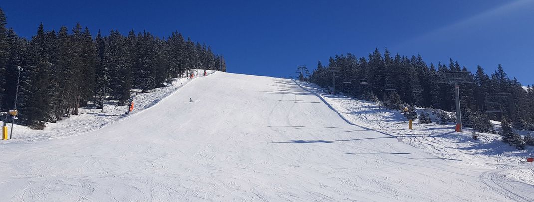 Gut präparierte breite Pisten sorgen für Fahrspaß!